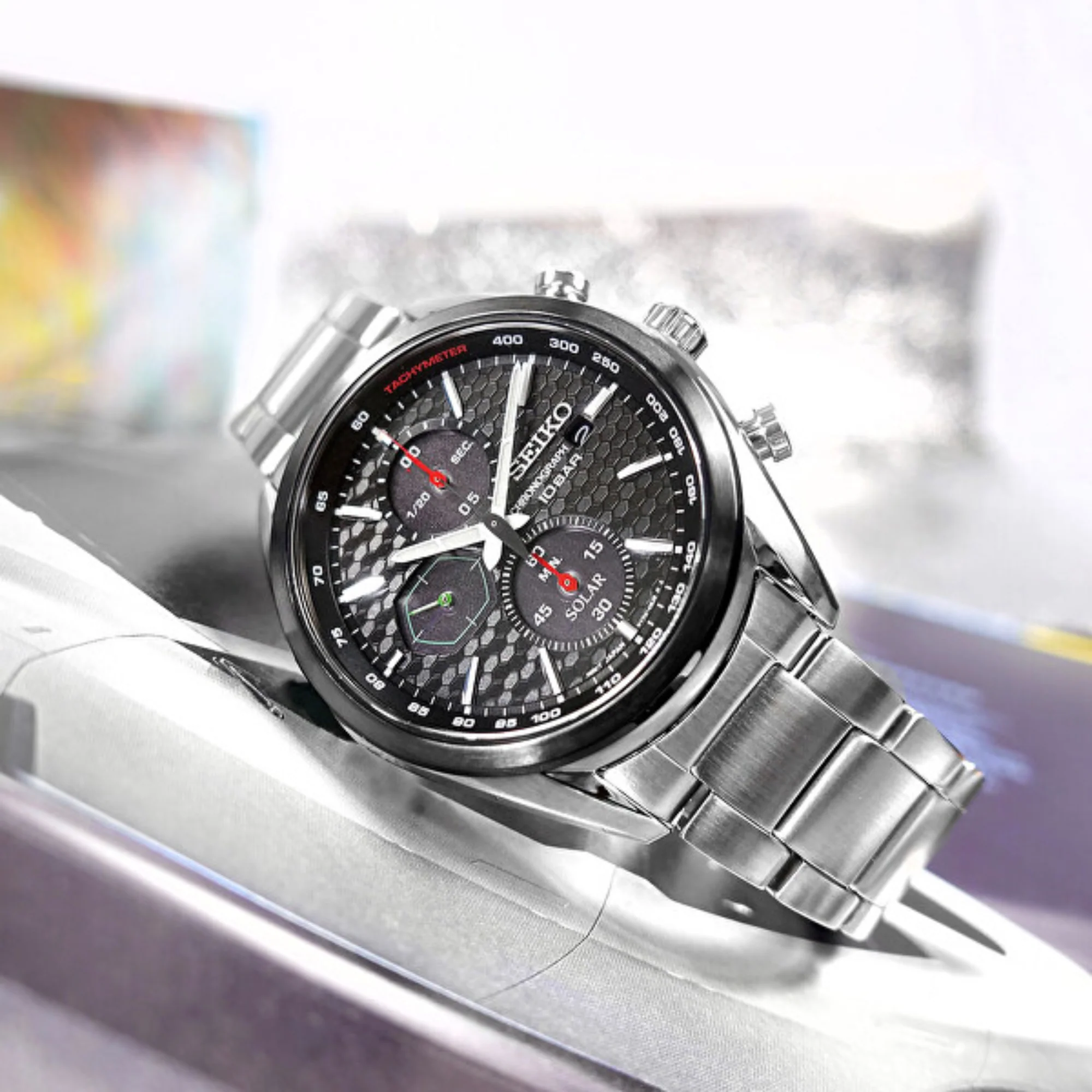 SSC803P1 Seiko Solar Reloj para caballero pulsera de metal - Image 2