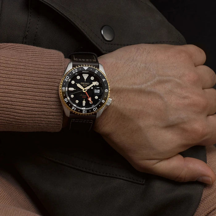 SSK036K1 Seiko Serie 5 reloj para caballero pulsera de piel - Image 6