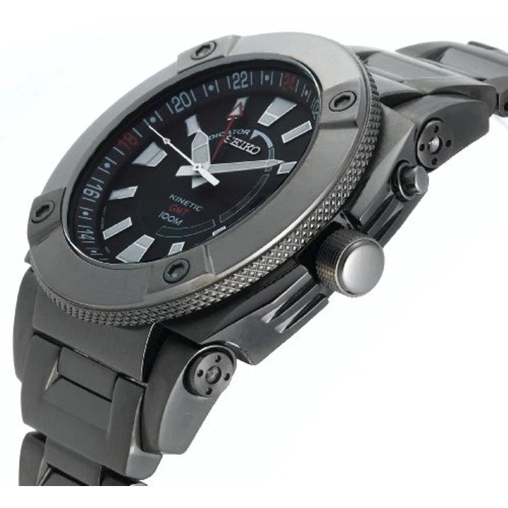 SUN007 Reloj Seiko Kinetic de hombre pulsera de metal - Image 2