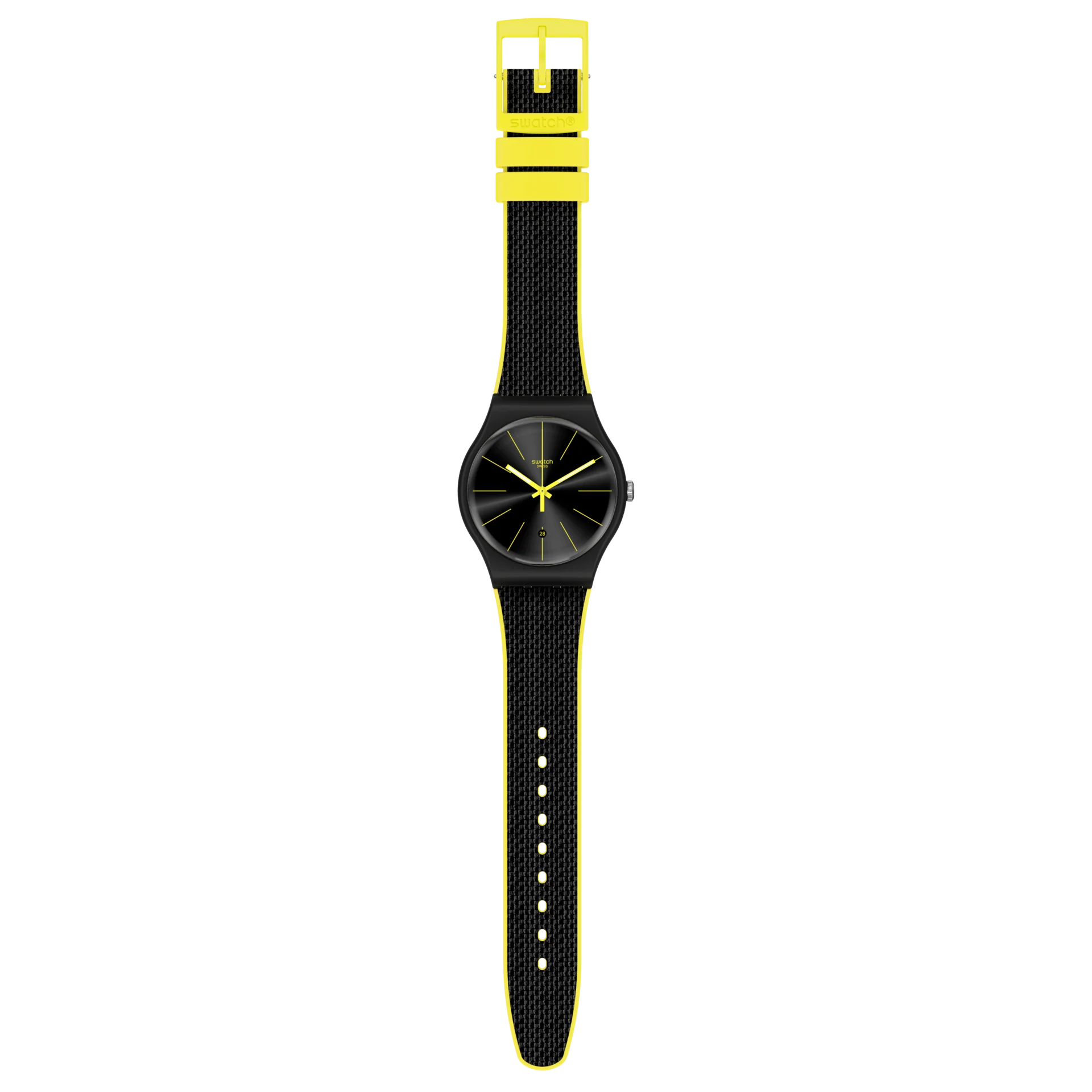 SUOB406 Reloj Swatch Night Cord unisex correa de tela - Image 4