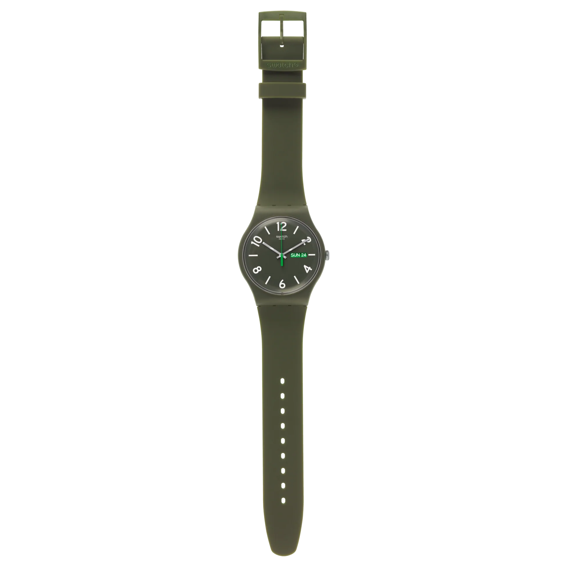 SUOG706 Swatch Backup Green unisex pulsera de caucho - Image 2