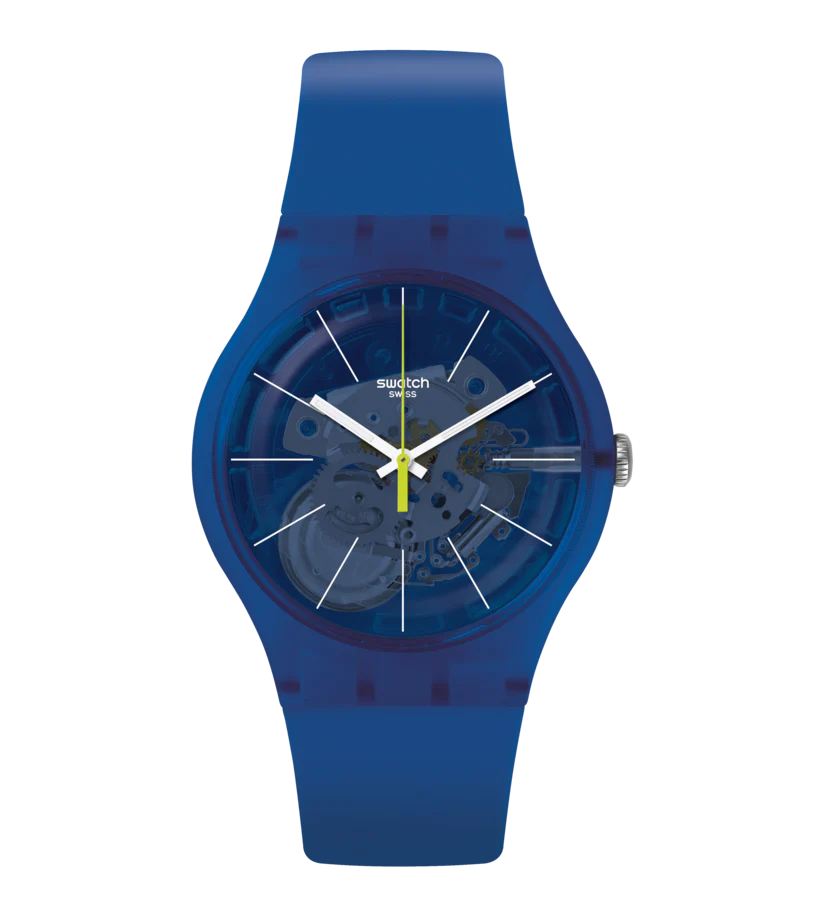 SUON142 Swatch Blue Sirup de hombre pulsera de resina