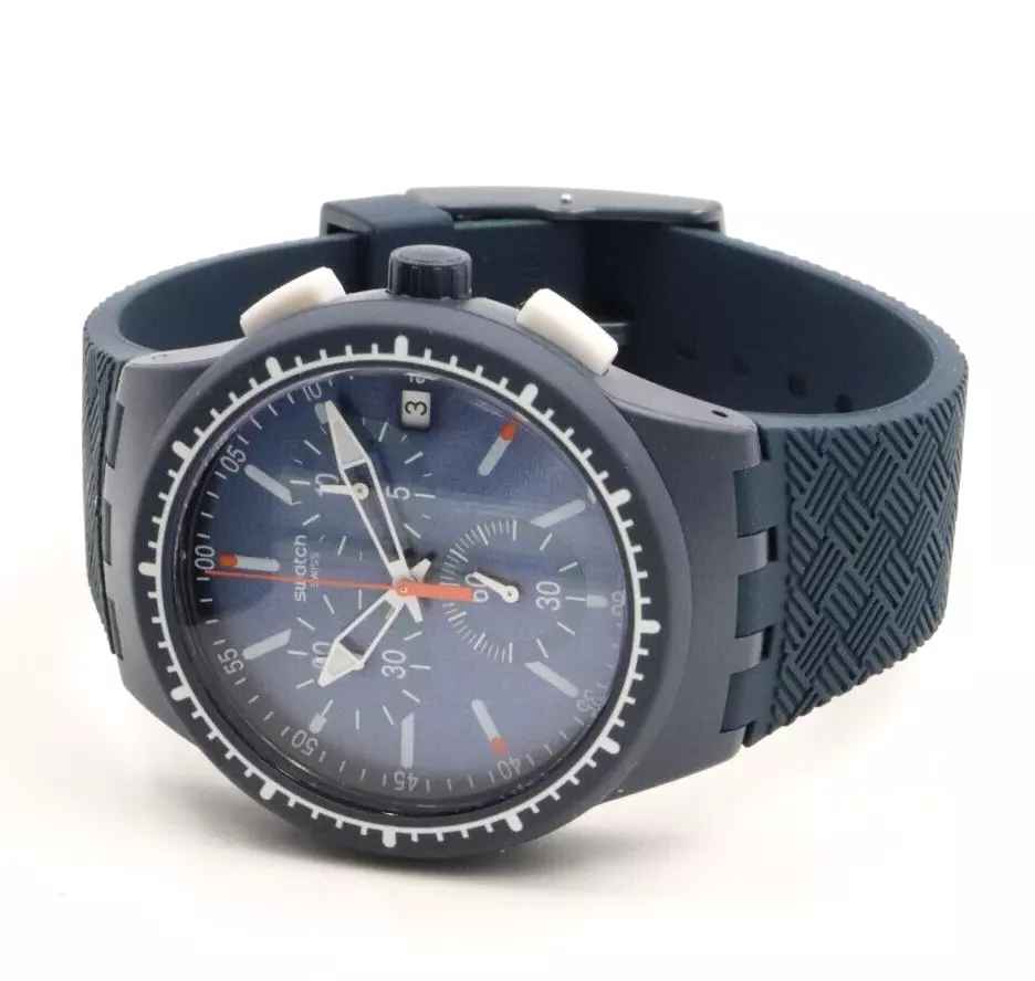 SUSN410 Reloj Swatch Gara in Blu Análogo para Caballero con Correa de Resina - Image 3