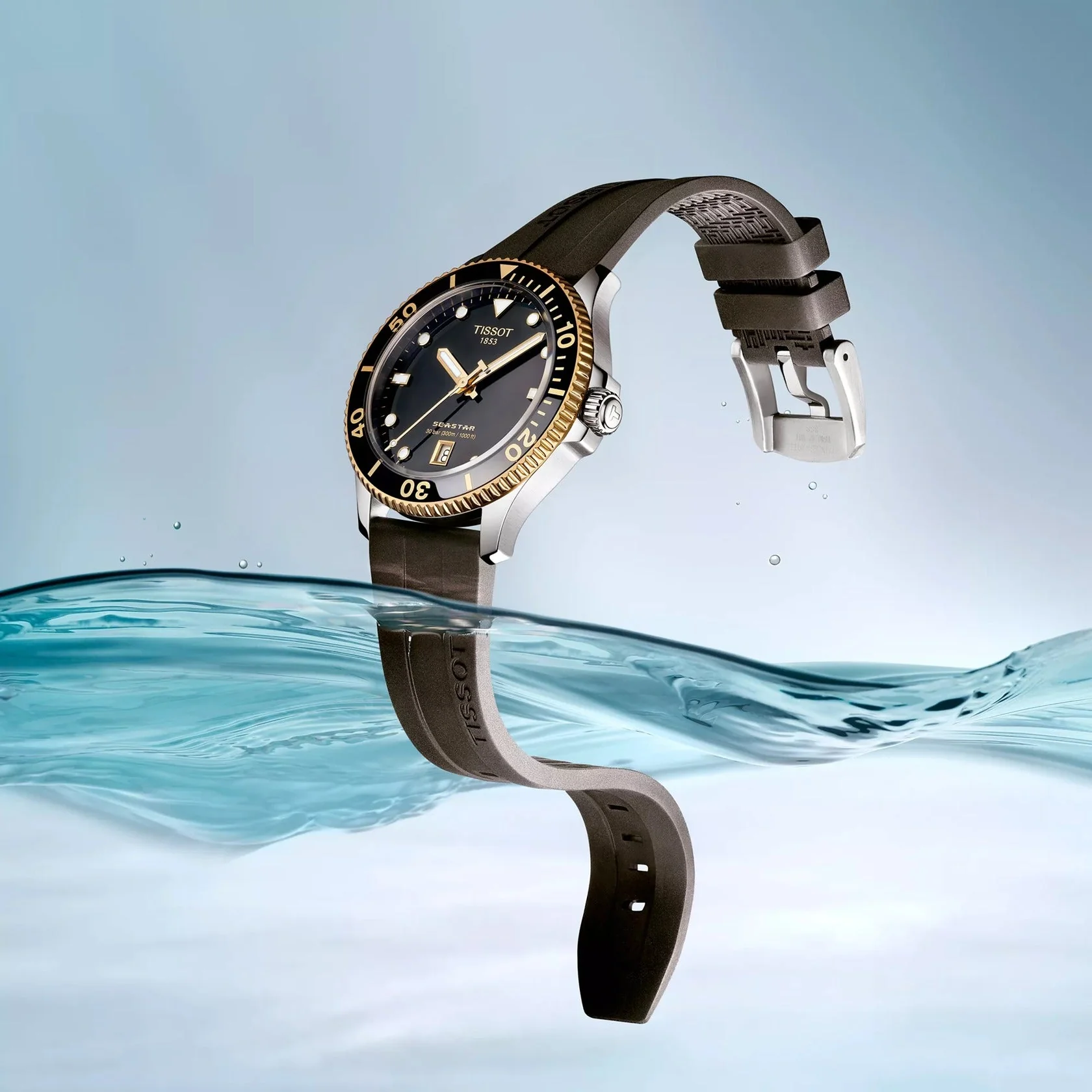 T120.410.27.051.00 Reloj Tissot Seastar 1000 de hombre correa de silicona - Image 5