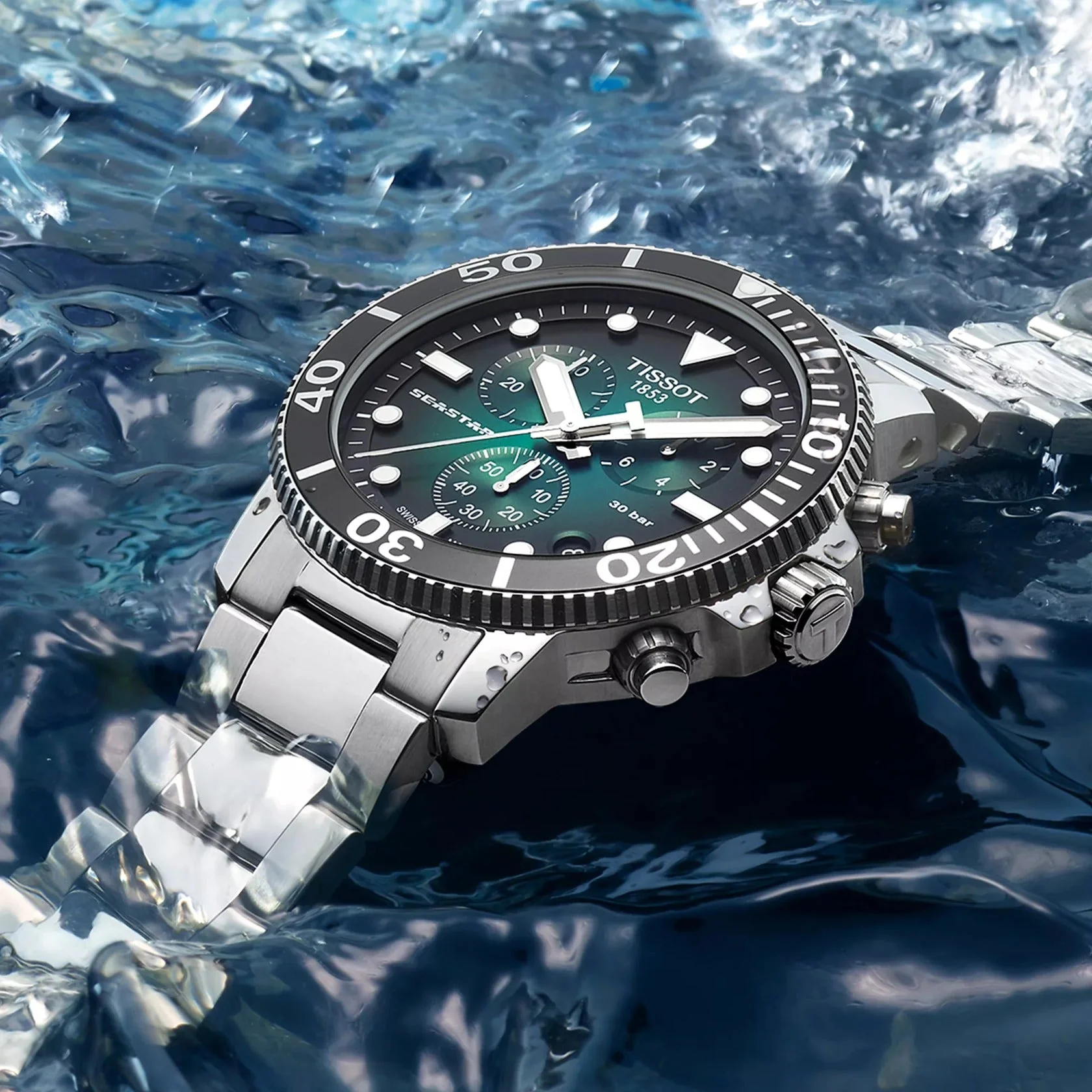 T120.417.11.091.01 Reloj Tissot Seastar de hombre correa de metal - Image 4