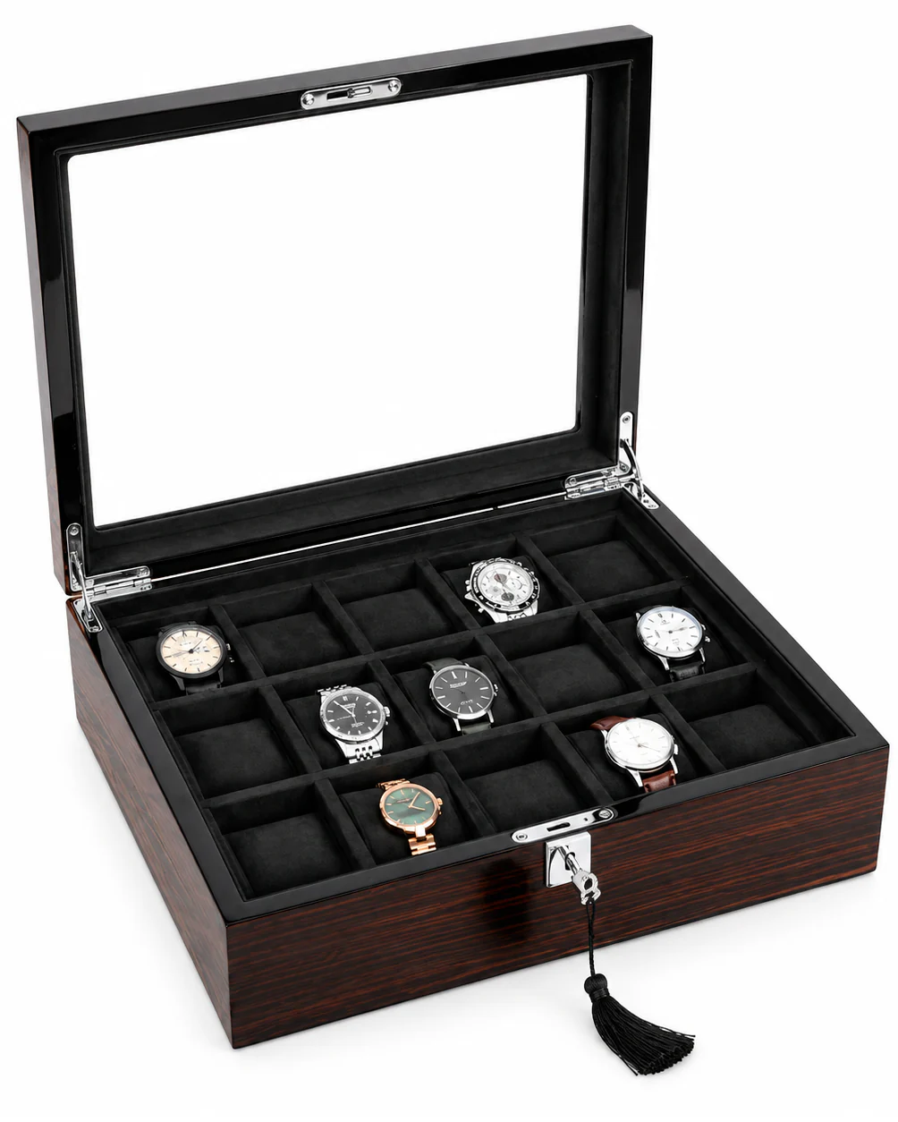 TC-013 Caja de relojes Tancy 15 compartimientos