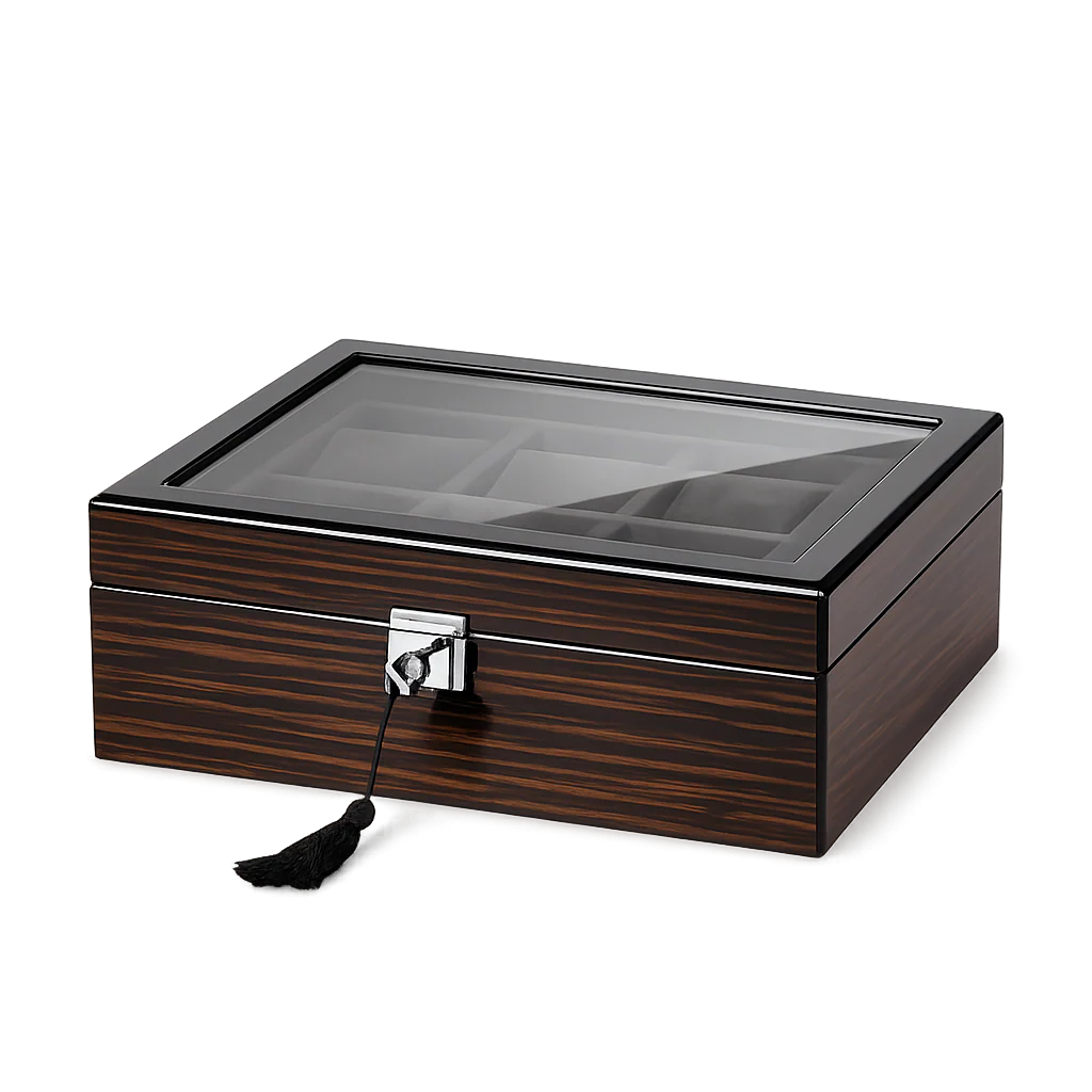 TC-014 Caja de relojes Tancy 6 espacios tipo madera - Image 3