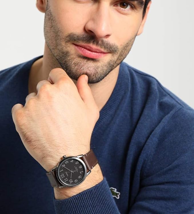 TW2R35800 Reloj Timex Easy Reader Anniversary Edition de hombre pulsera de cuero - Image 2