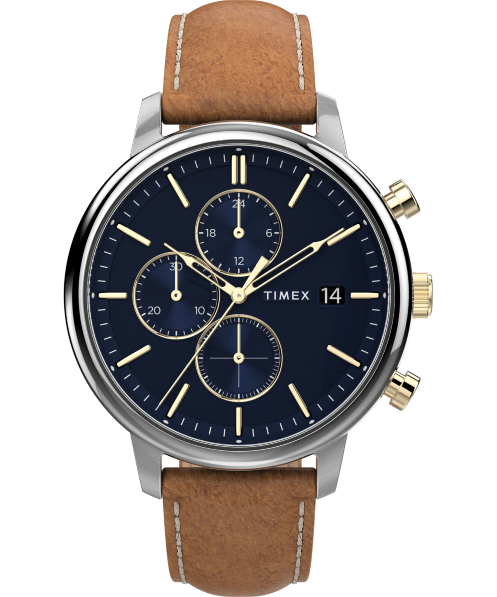 TW2U39000 Reloj Timex Chicago Cronógrafo de hombre correa de piel