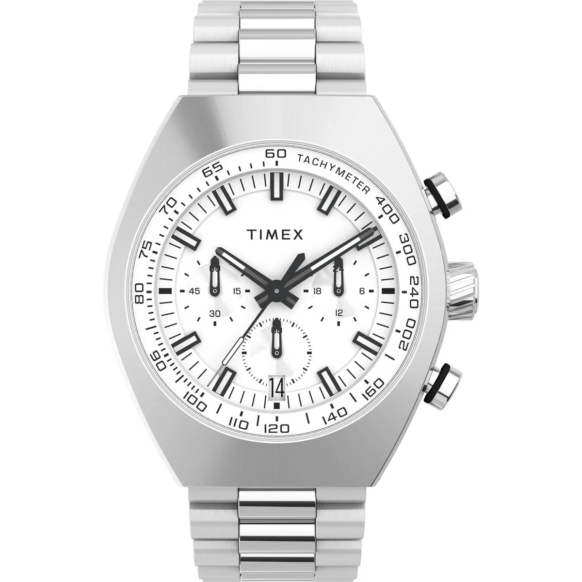 TW2W22200 Reloj Timex Legacy Tonneau de caballero pulsera de acero inoxidable 42 mm