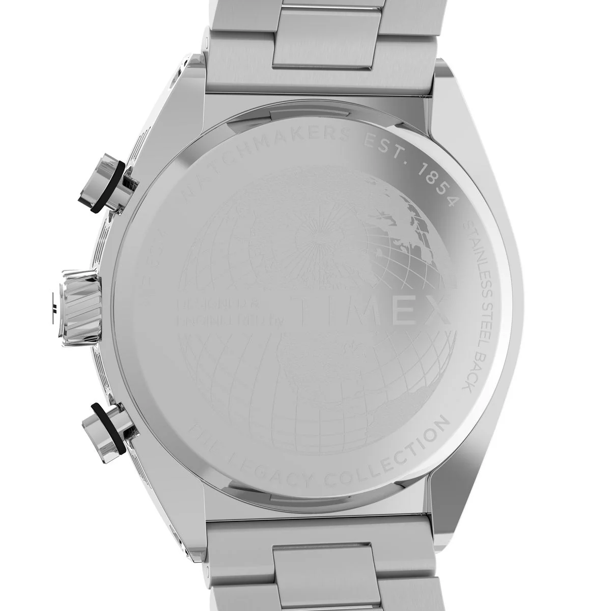 TW2W22200 Reloj Timex Legacy Tonneau de caballero pulsera de acero inoxidable 42 mm - Image 4