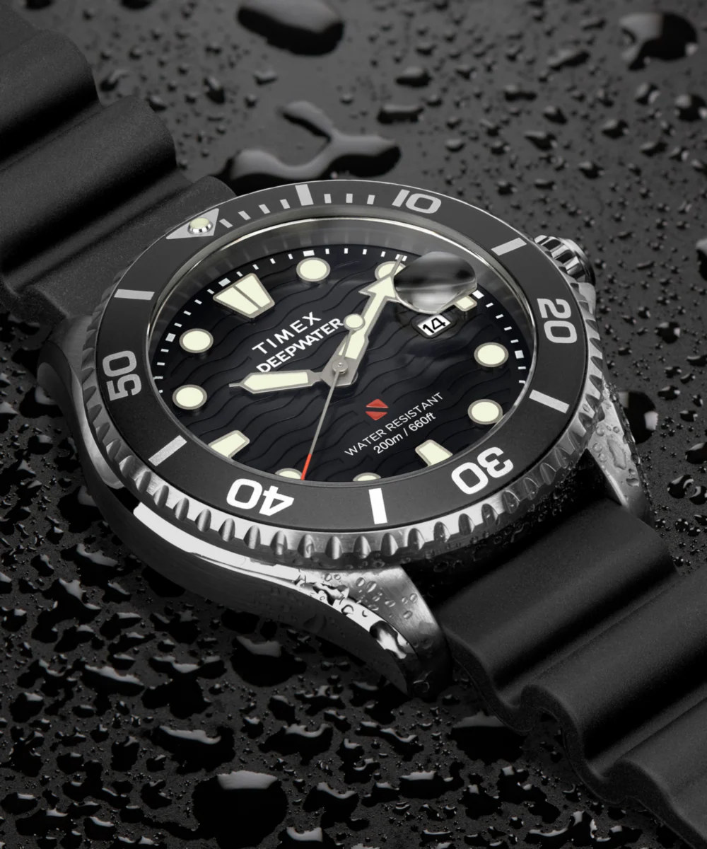 TW2W81600 Reloj Timex Deepwater Meridian 200 de hombre correa de caucho - Image 4