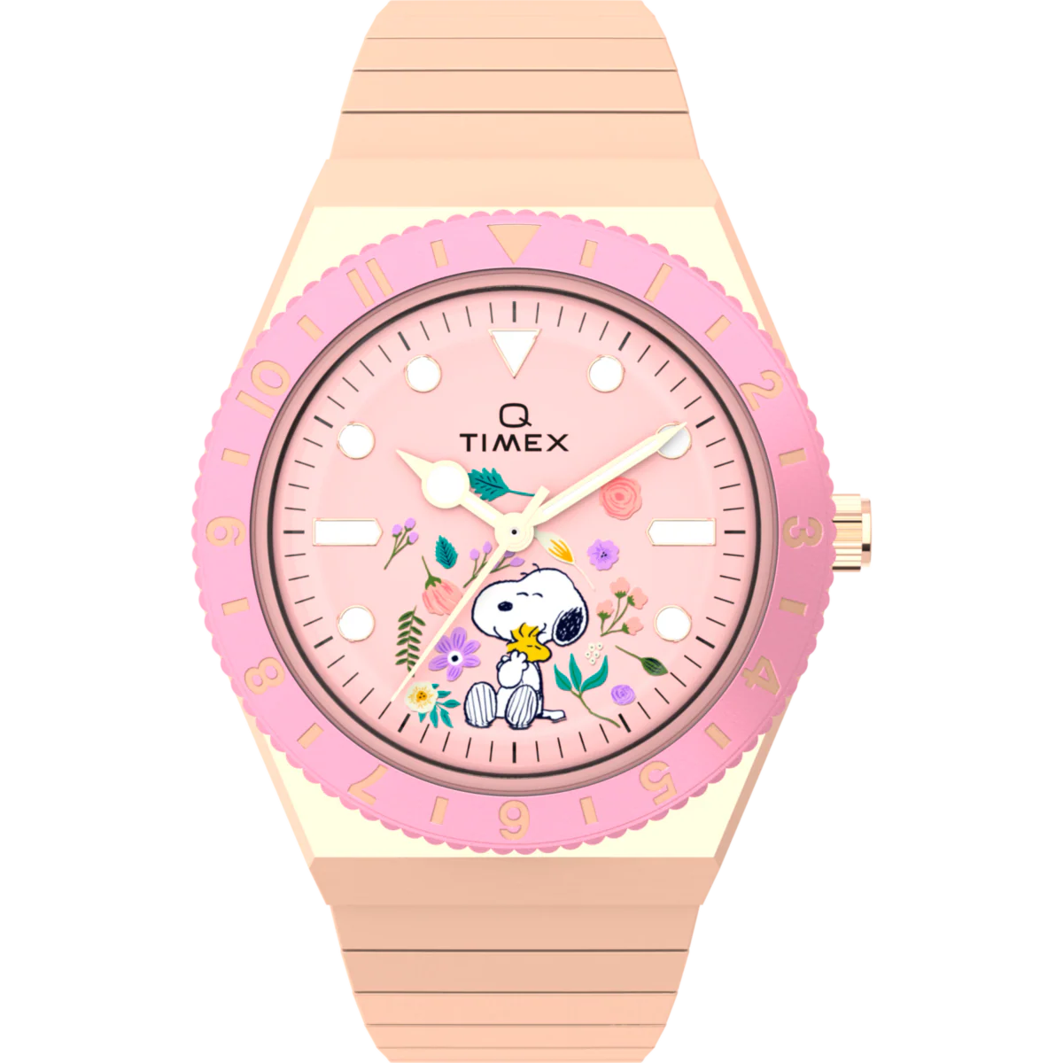 TW2W83800 Reloj Timex Q Peanuts de mujer correa de metal
