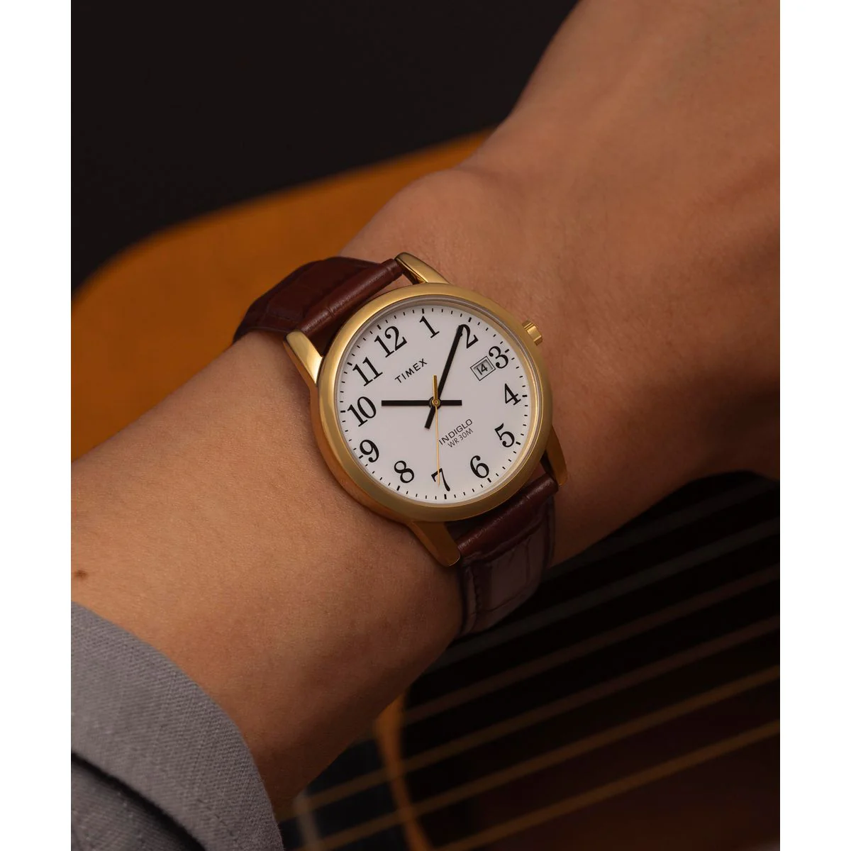 TW2W95500 Reloj Timex Easy Reader de hombre correa de cuero - Image 2