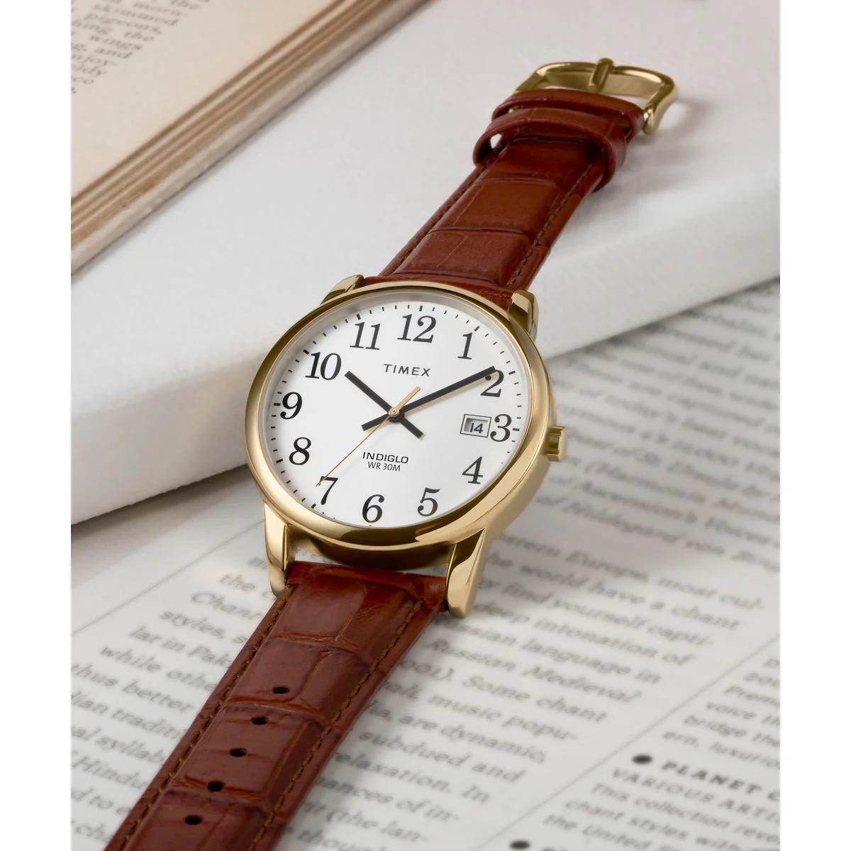 TW2W95500 Reloj Timex Easy Reader de hombre correa de cuero - Image 7