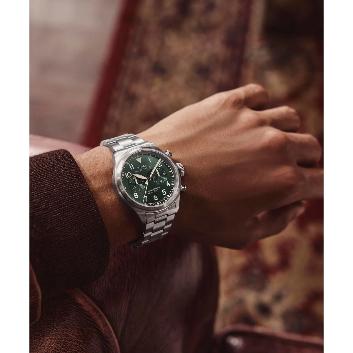 TW2Y19100 Reloj Timex Waterbury Ace de hombre correa de metal - Image 3