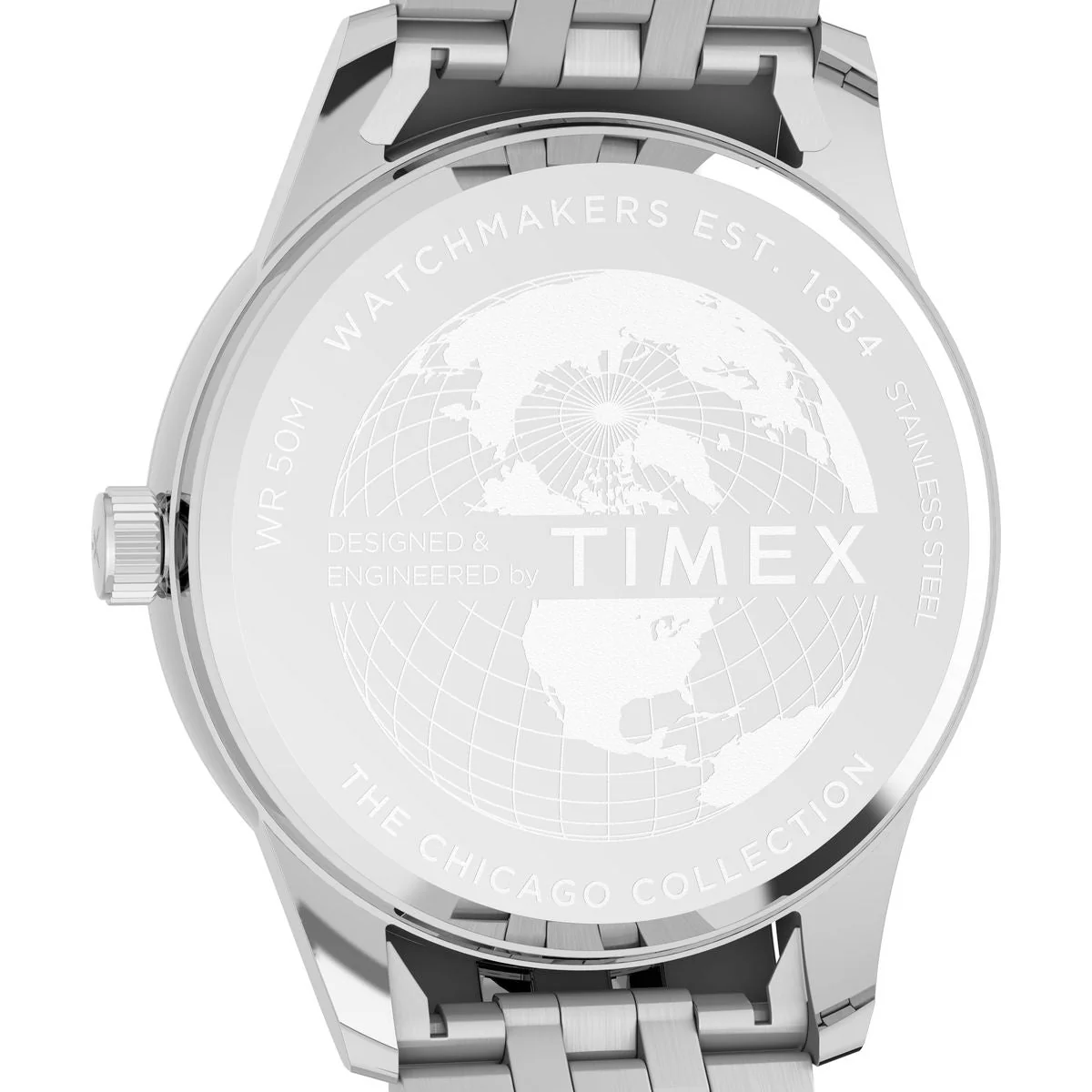 TW2Y21500 Reloj Timex Chicago de hombre correa de metal - Image 3