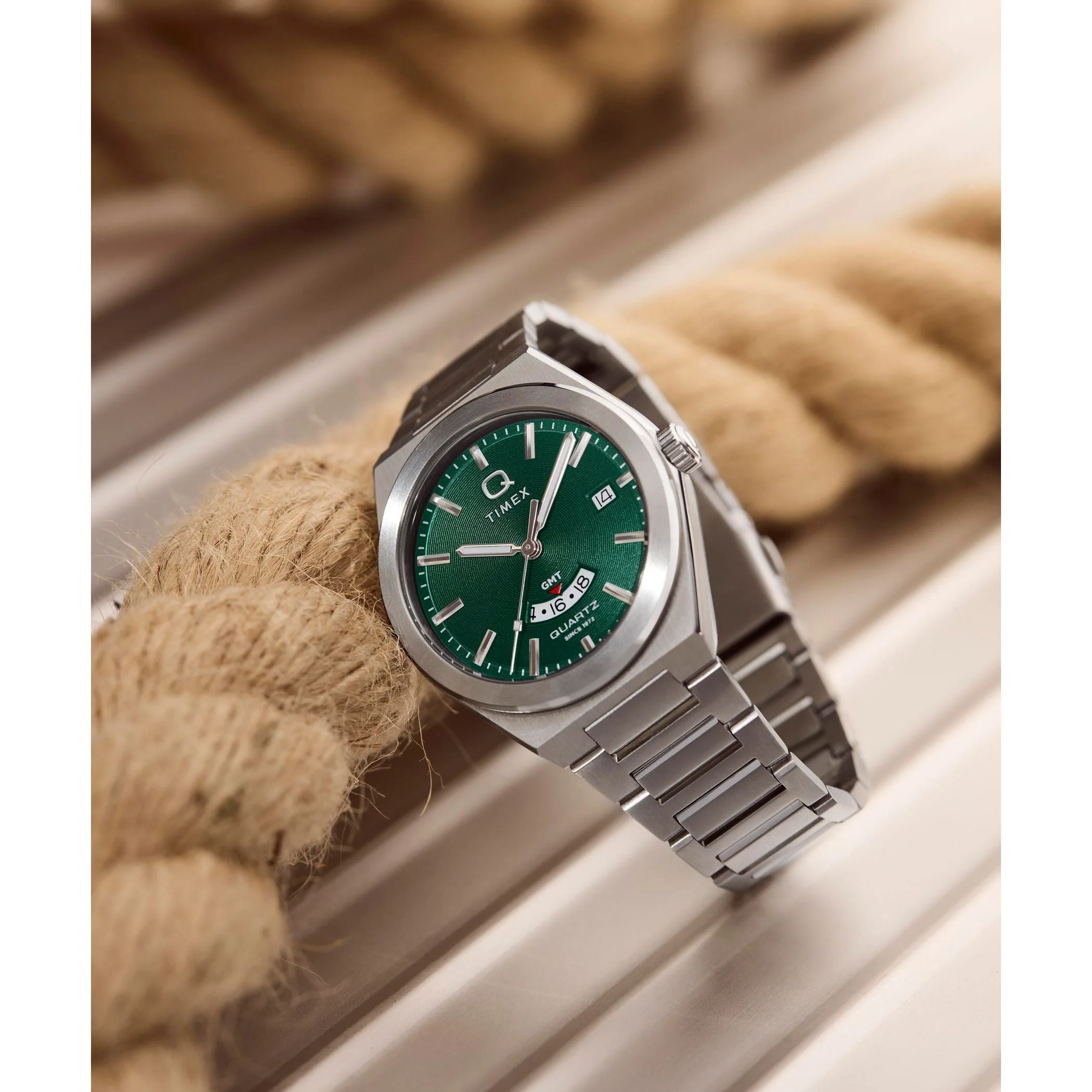 TW2Y24800 Reloj Timex Q Continental de hombre pulsera de metal - Image 2