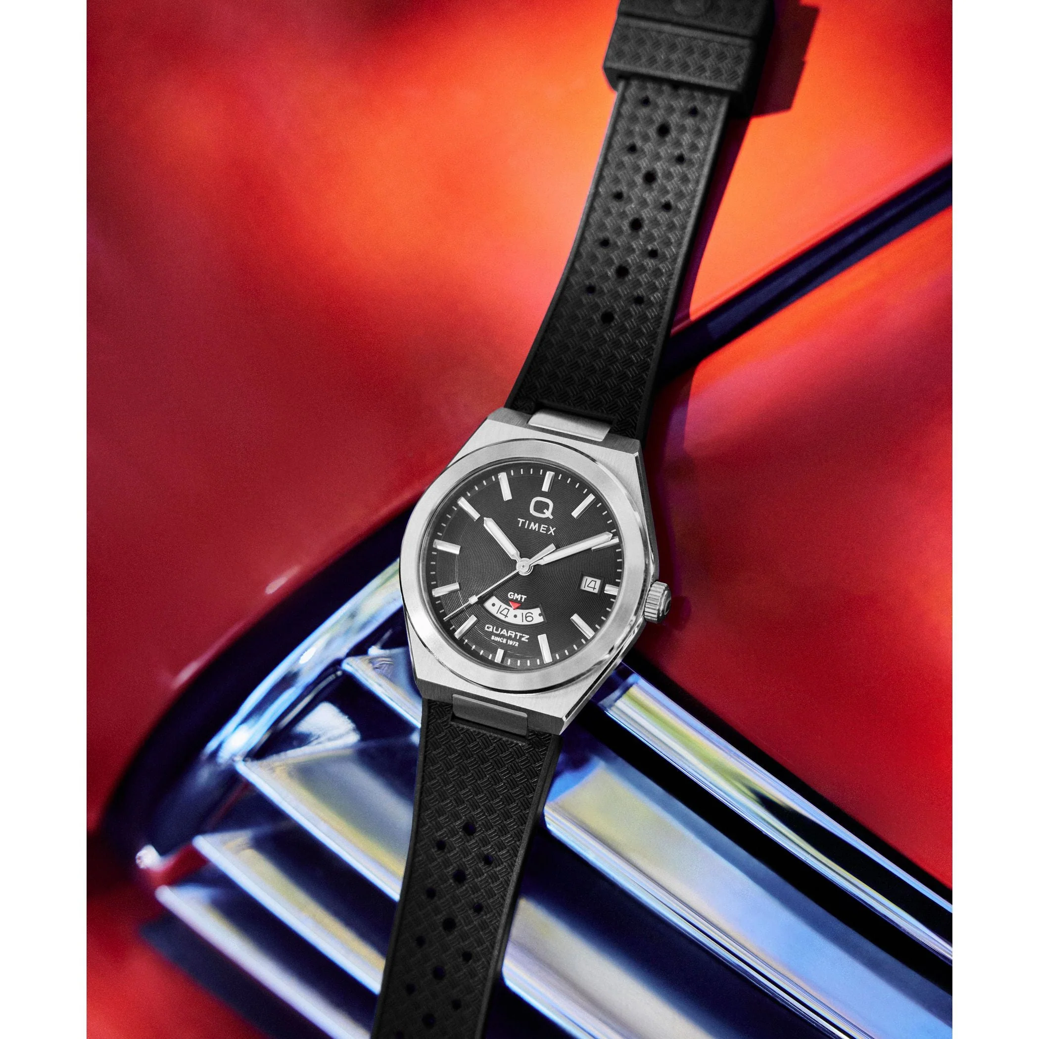 TW2Y24900 Reloj Timex Q Continental de hombre correa de caucho - Image 2