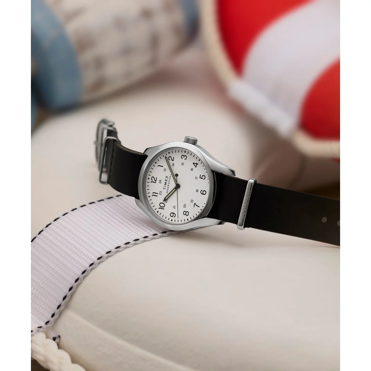 TW2Y35900 Reloj Timex Weekender de hombre correa de cuero - Image 6
