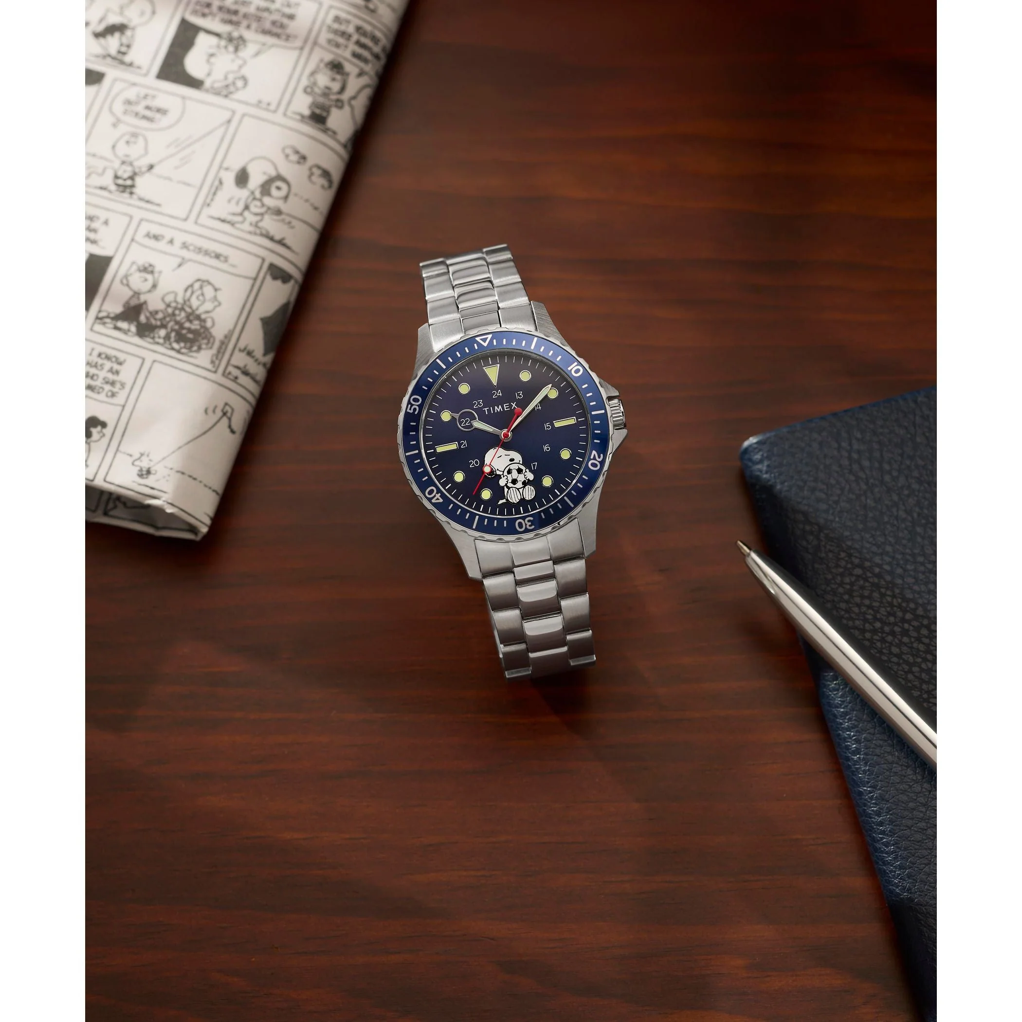 TW2Y53900 Reloj Timex Snoopy Soccer de hombre correa de metal - Image 6