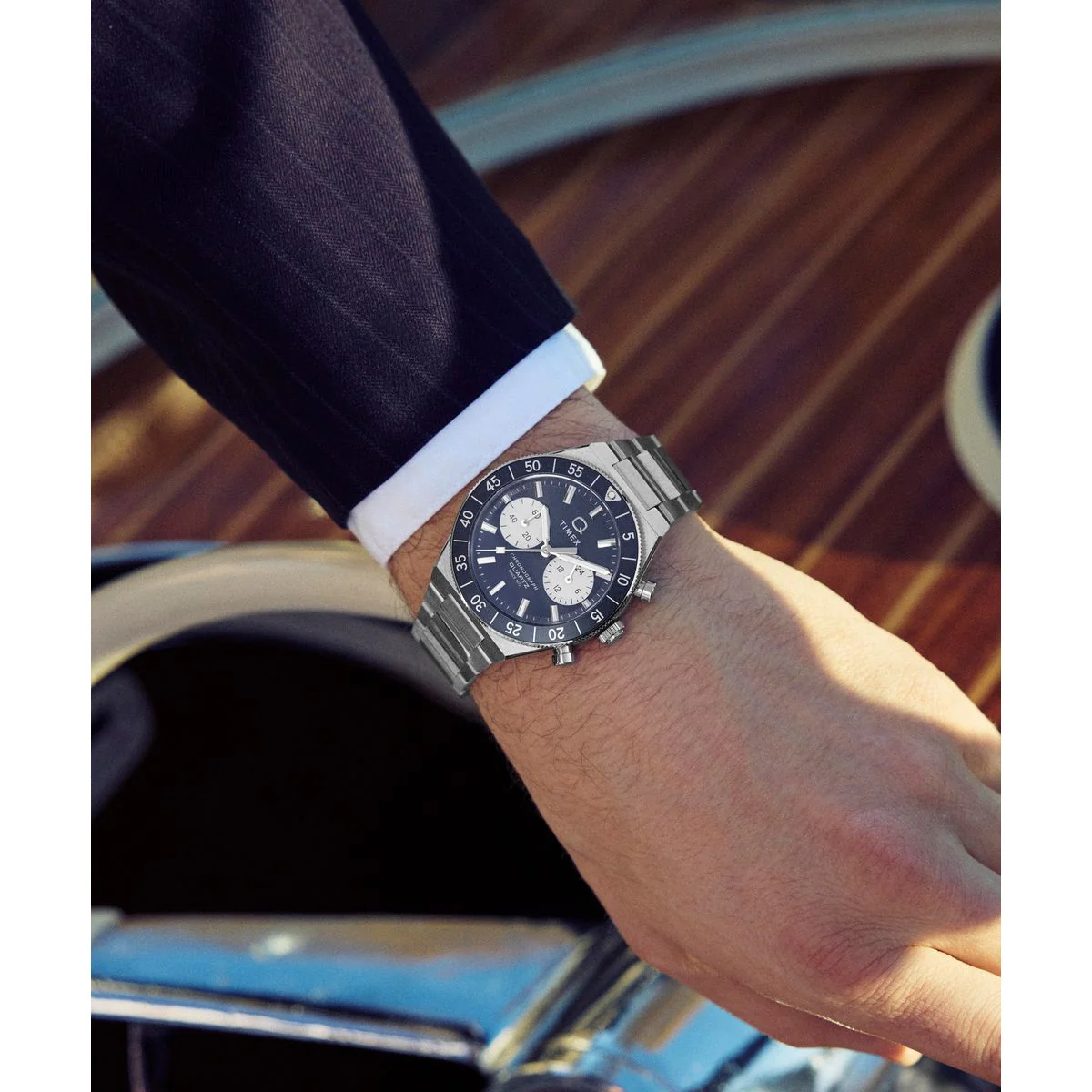 TW2Y55900 Reloj Timex Q Continental de hombre correa de metal - Image 3