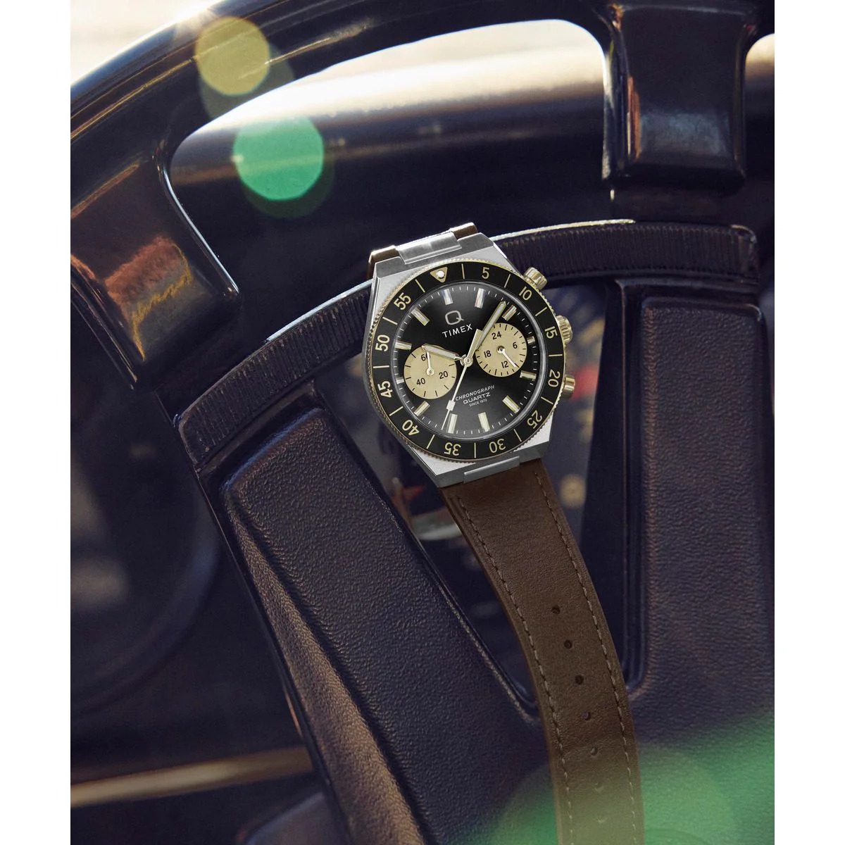 TW2Y56000 Reloj Timex Q Continental de hombre correa de piel - Image 6