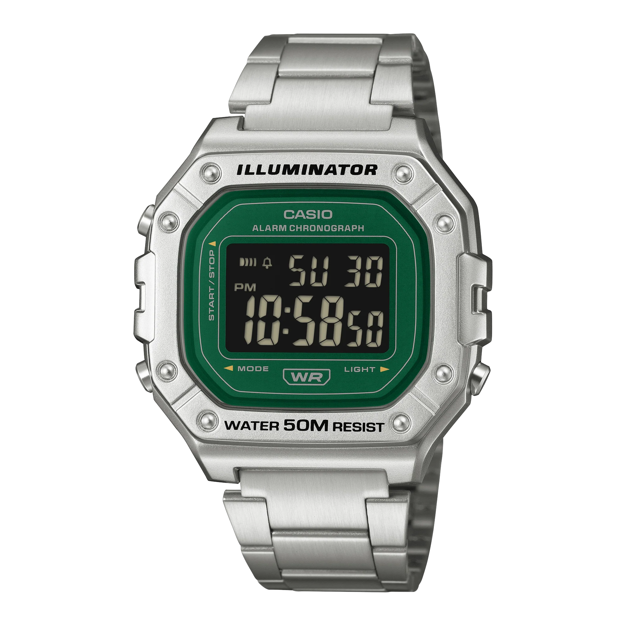 W-218HD-3AV Reloj Casio unisex correa de metal digital