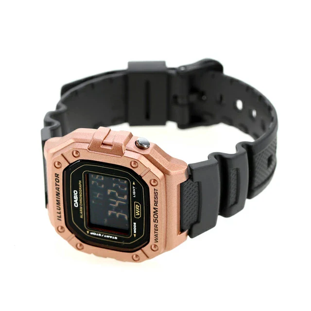 W-218HM-5BV Casio reloj para caballero pulsera de caucho - Image 3