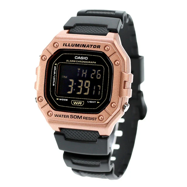 W-218HM-5BV Casio reloj para caballero pulsera de caucho - Image 5