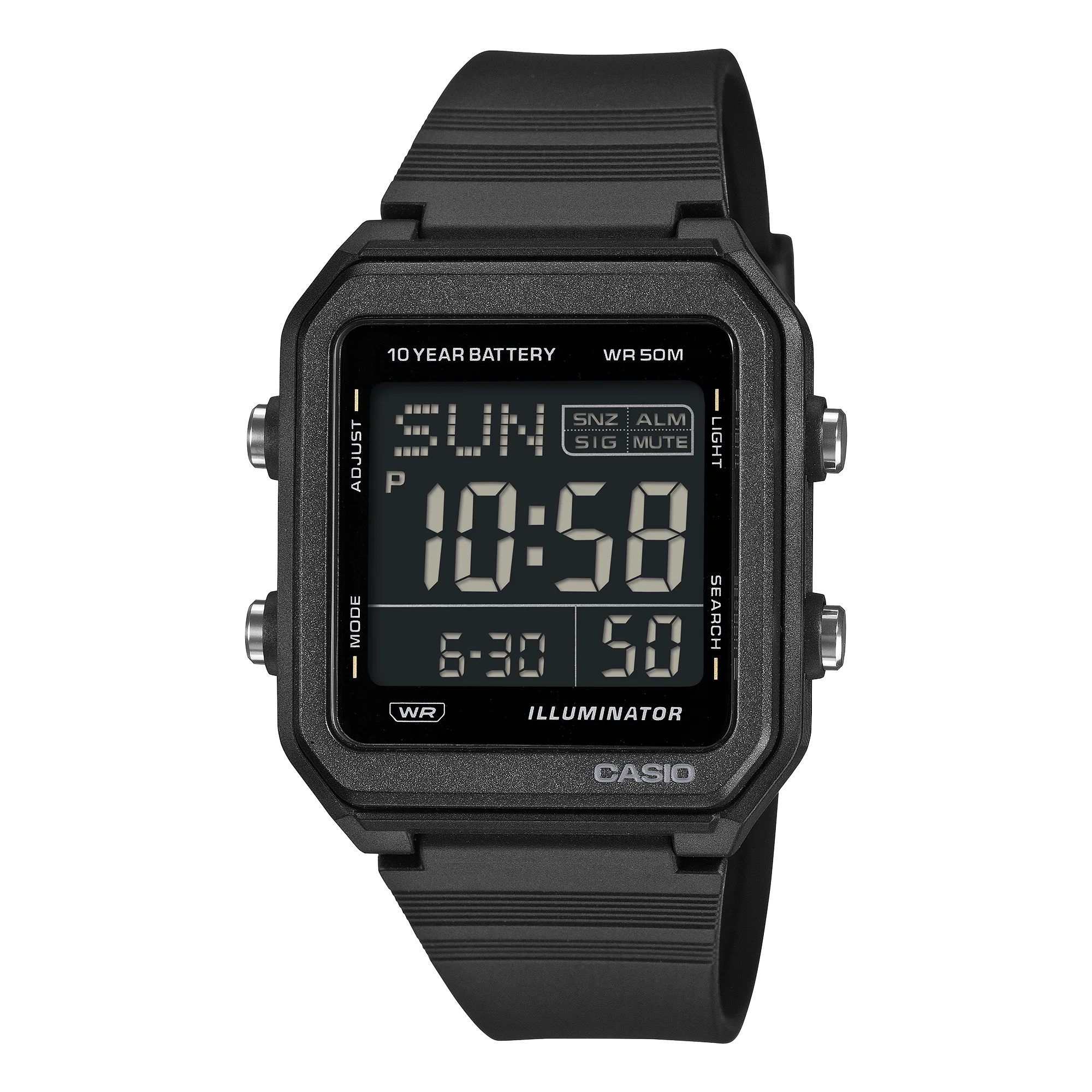 W-221H-1BV Reloj Casio digital de unisex correa de silicona