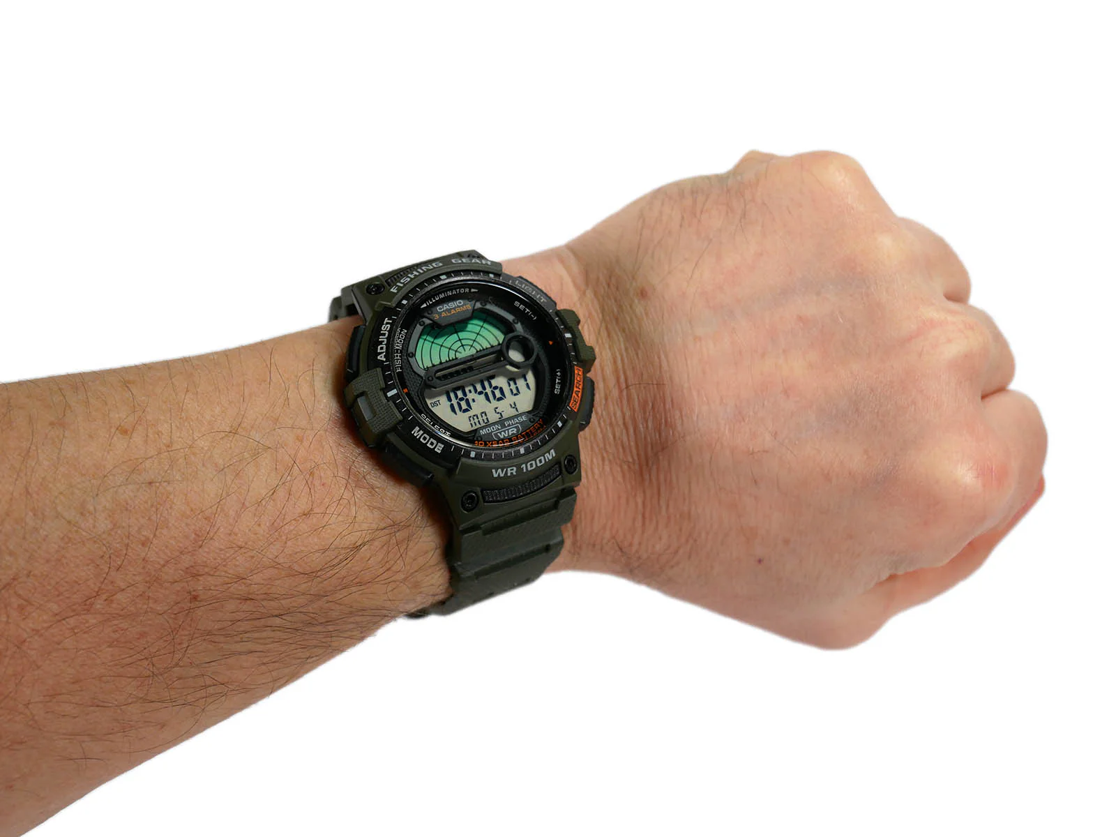 WS-1200H-3AV Reloj Casio para Hombre, Fishing Gear, Fase Lunar - Image 3
