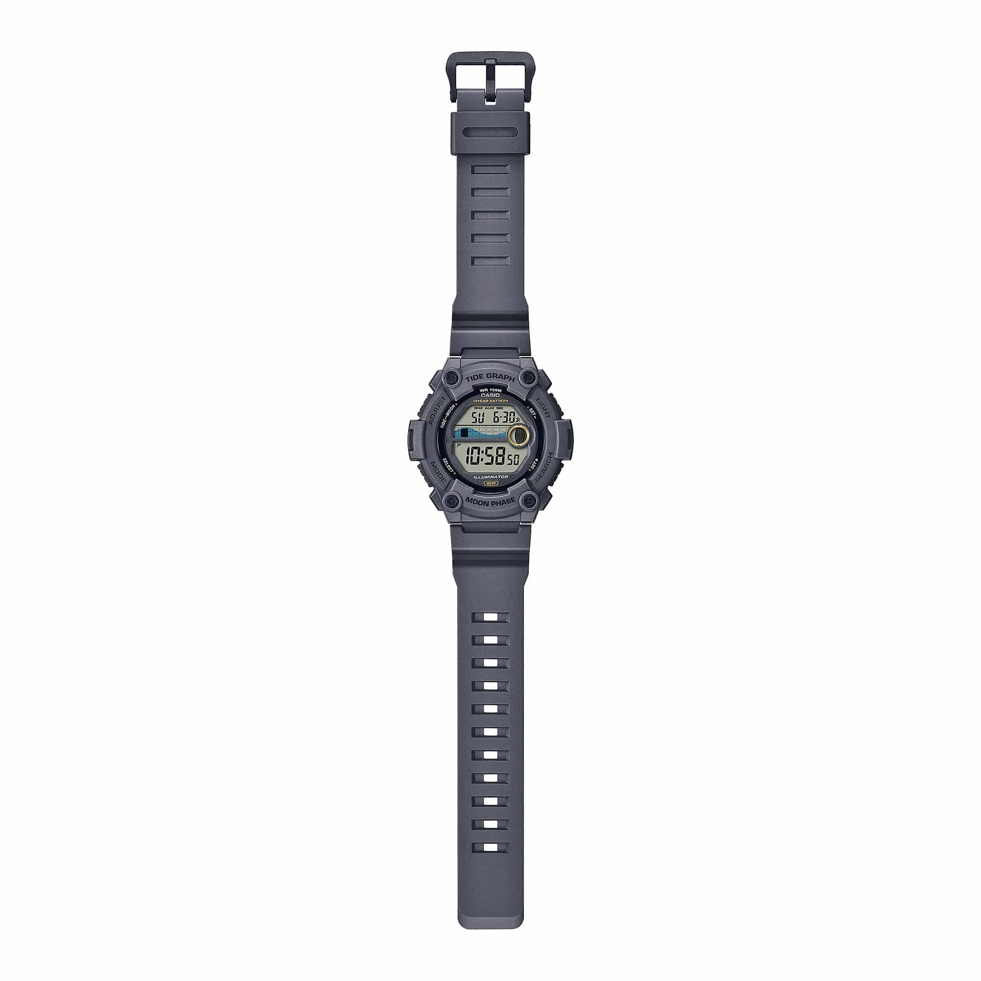 WS-1300H-8AV Reloj Casio para Hombre, Gráfica de Marea, 10 Años de Batería - Image 2