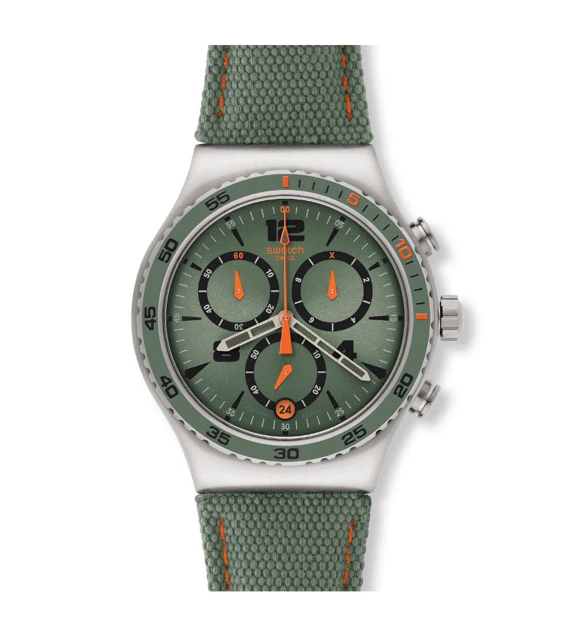 YVS402 Reloj Swatch L'Heure du Marais de hombre correa de tela