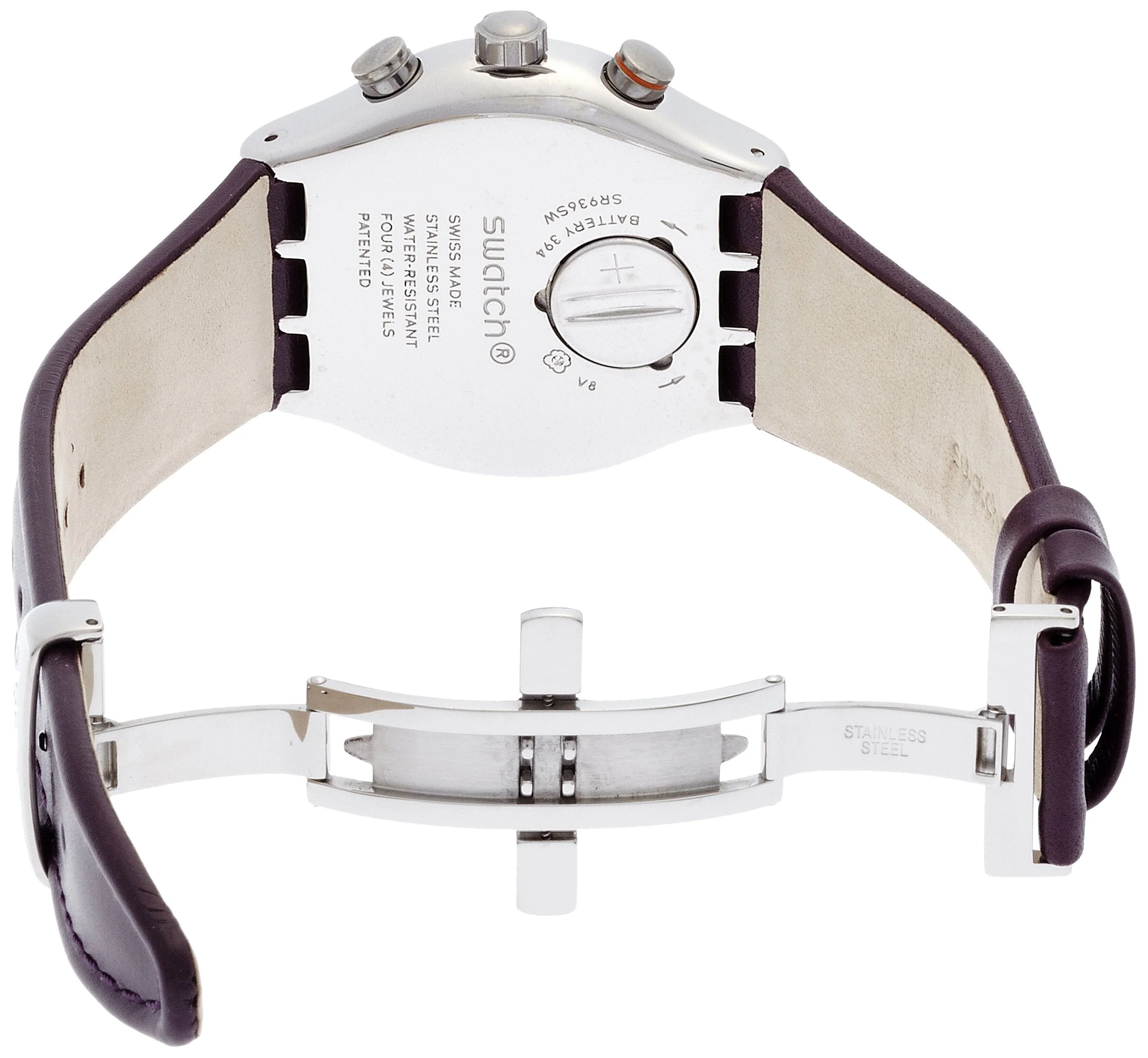 YVS413 Reloj Swatch Irony Prisoner de hombre correa de cuero - Image 2