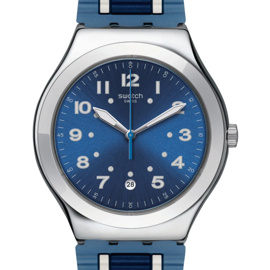 YWS436 Reloj Swatch Bluora de hombre correa de silicona - Image 5